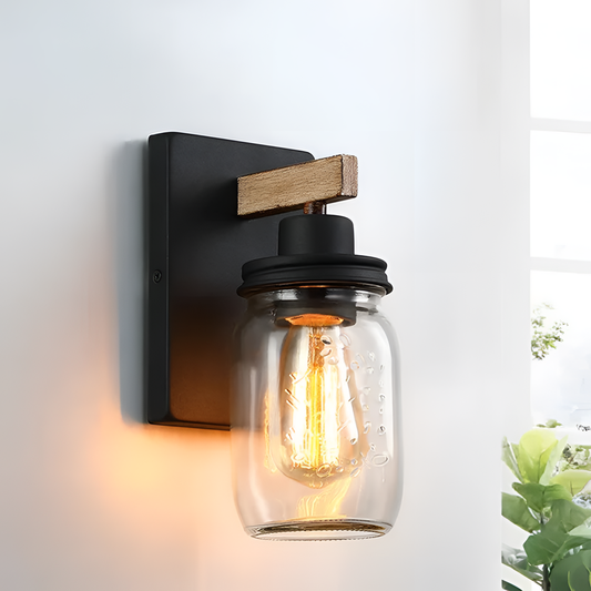 Albie Rustic Black Sconce Fixture | Lighting | NordicAbode.com