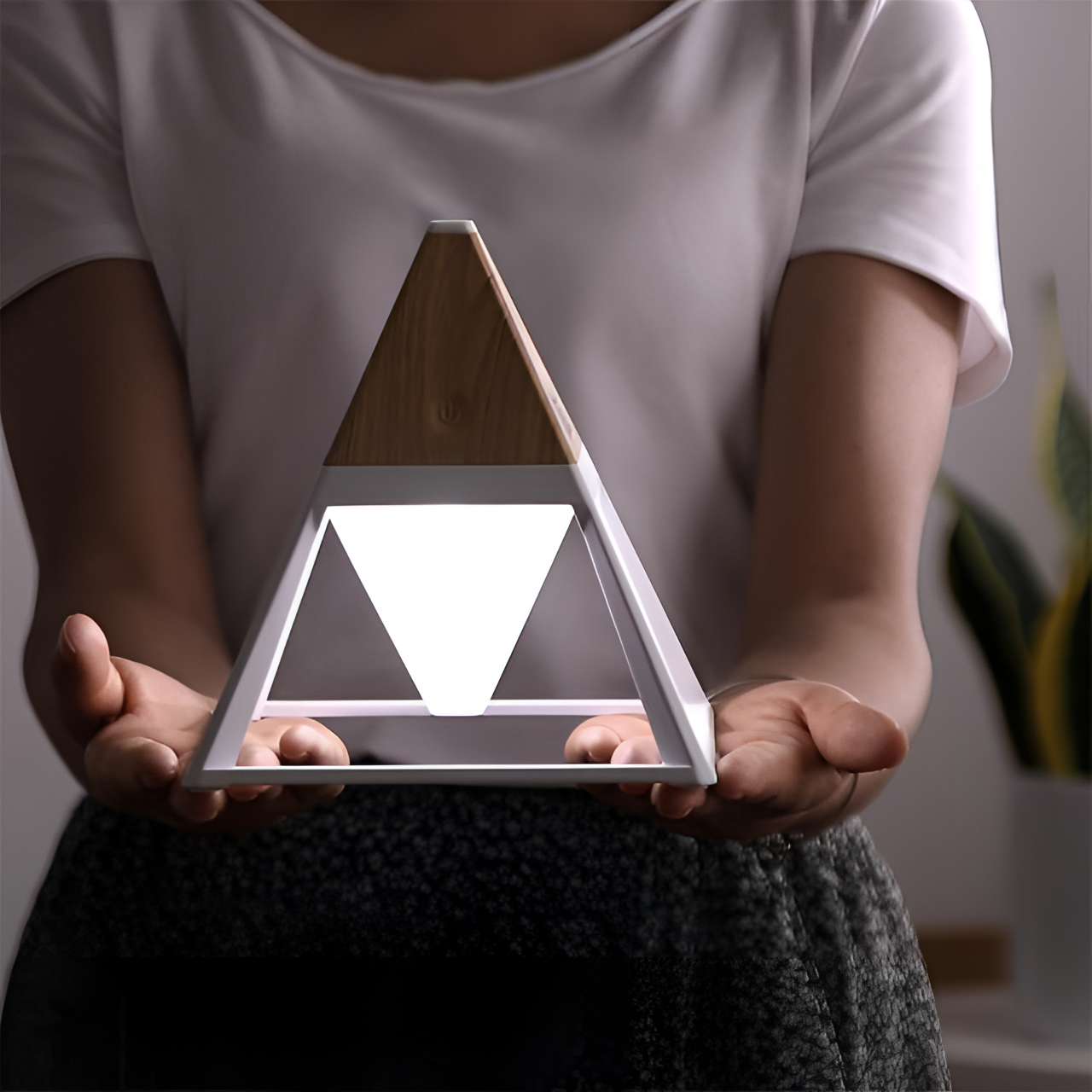 Paak Dimmable Pyramid Bedside Lamp - USB Rechargeable | Lighting | NordicAbode.com