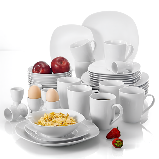 Elisa 40-Piece Porcelain Dinnerware Set - Elisa | Dinnerware | NordicAbode.com