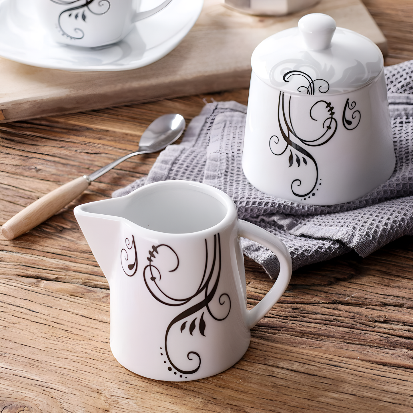 Zoey Elegant Porcelain Serving Set | Serveware | NordicAbode.com