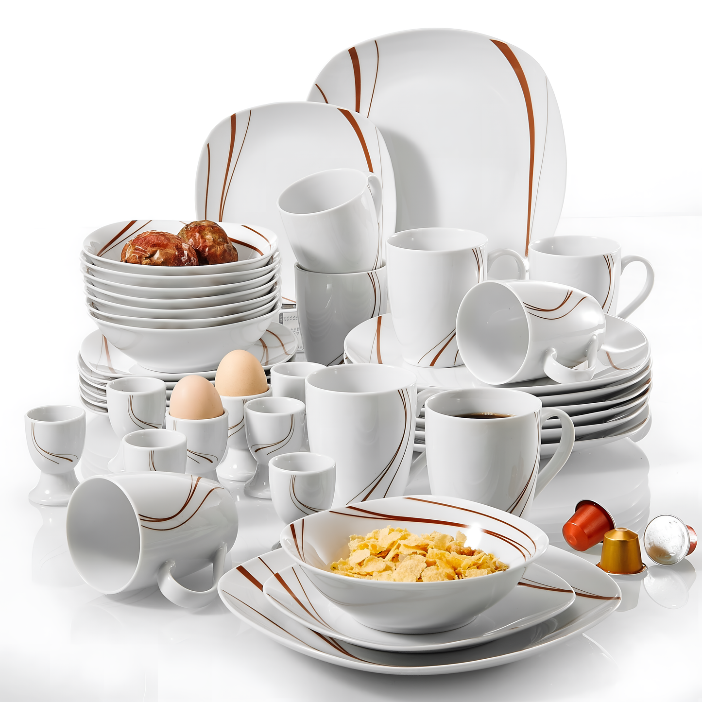 Bonnie 40-Piece Porcelain Dinner Set - BONNIE | Dinnerware | NordicAbode.com