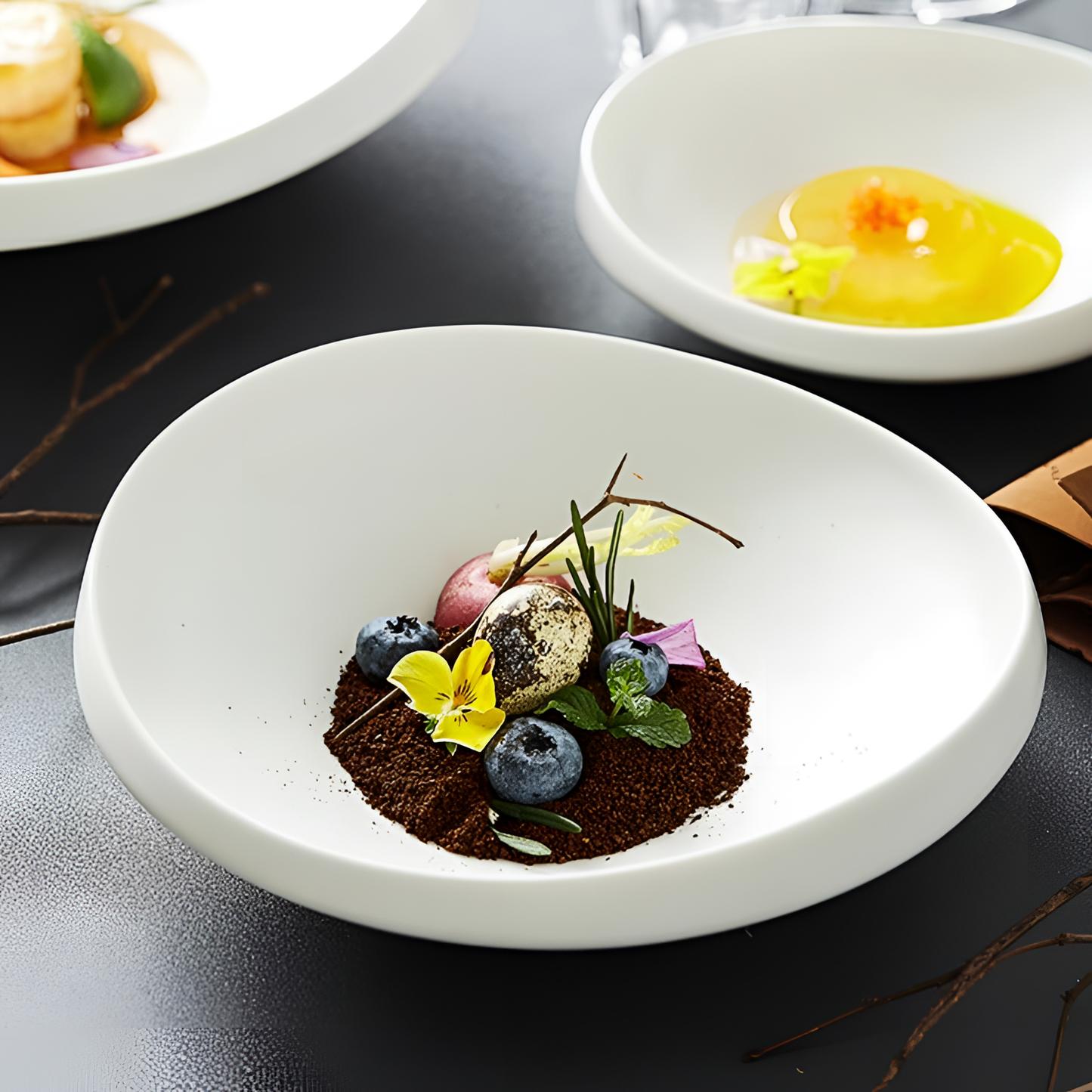 Darlis Elegant Porcelain Curved Plate | Tableware | NordicAbode.com