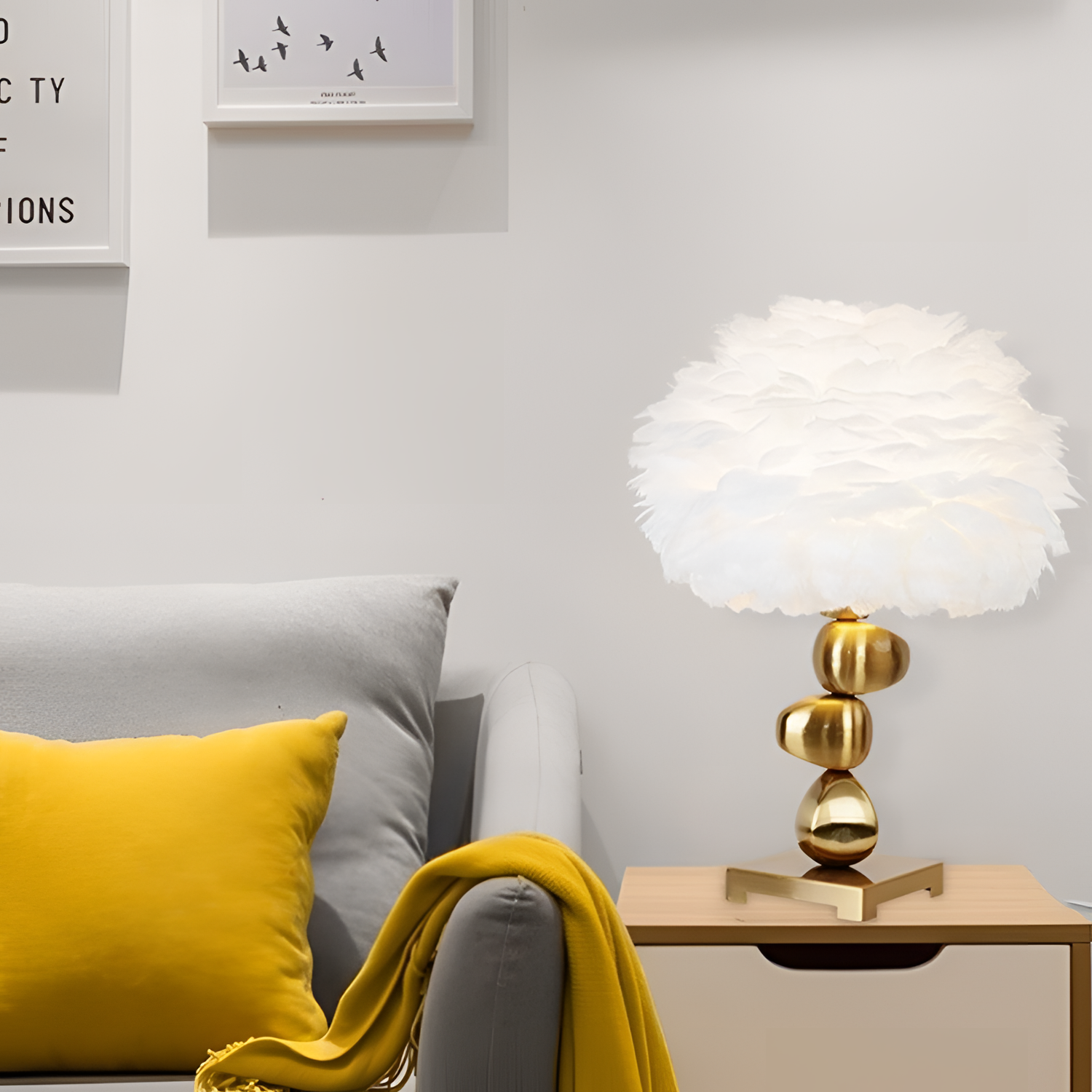 Abaggia Feather Table Lamp - Abaggia | Lighting | NordicAbode.com