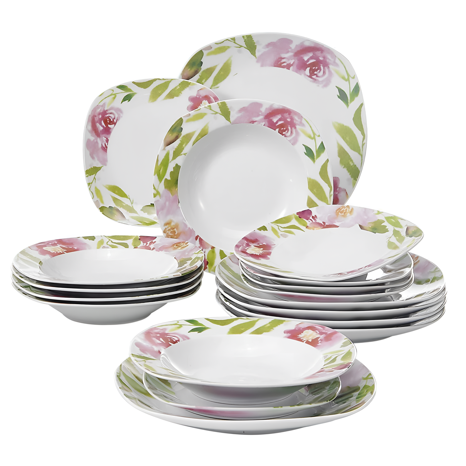 Ashley 18-Piece Porcelain Dinnerware Set - ASHLEY | Dinnerware | NordicAbode.com