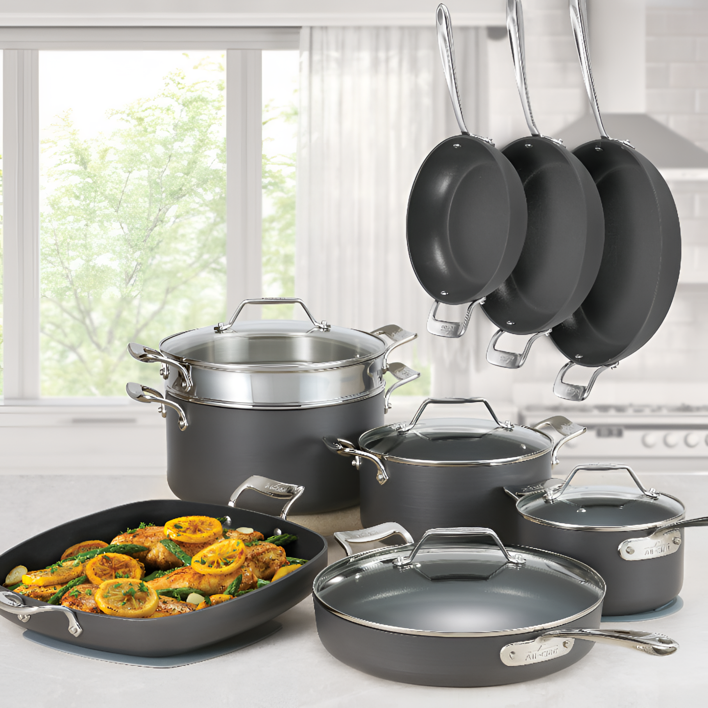 All-Clad 13-Piece Non-Stick Cookware Set | Cookware | NordicAbode.com