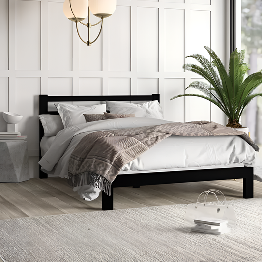 Mcgovern Streamlined Steel Platform Bed | Bedroom | NordicAbode.com