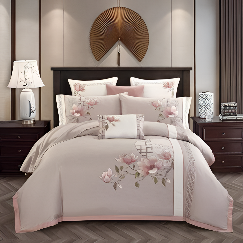 Sakura Toile Duvet Cover Set | Bedding | NordicAbode.com