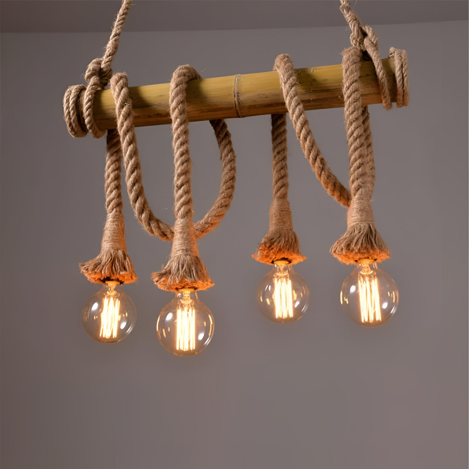 Bamboo Rope Pendant Lights - Natural Contrast | Lighting | NordicAbode.com