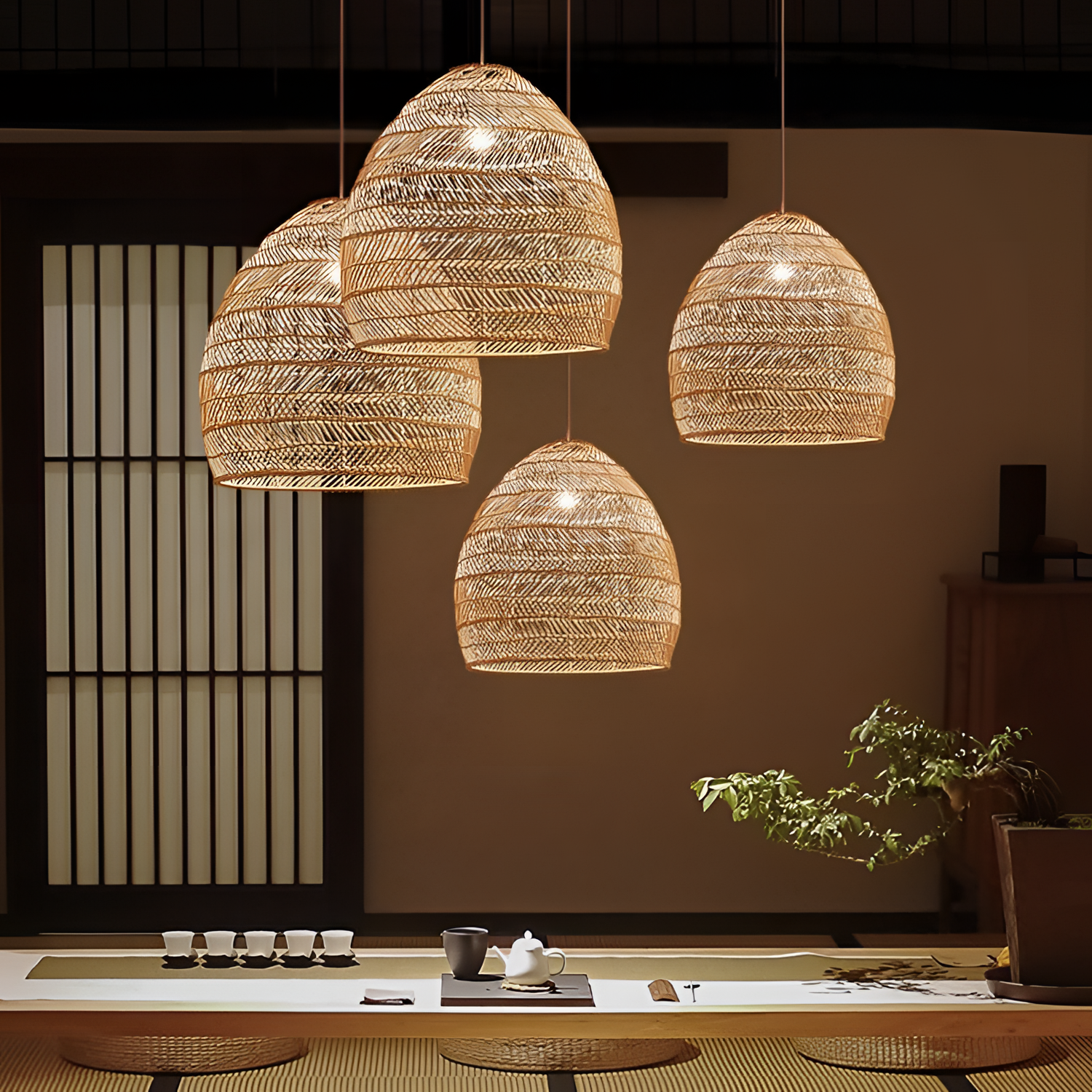 Bamboo Vintage Rattan Pendant Lamp Light | Lighting | NordicAbode.com