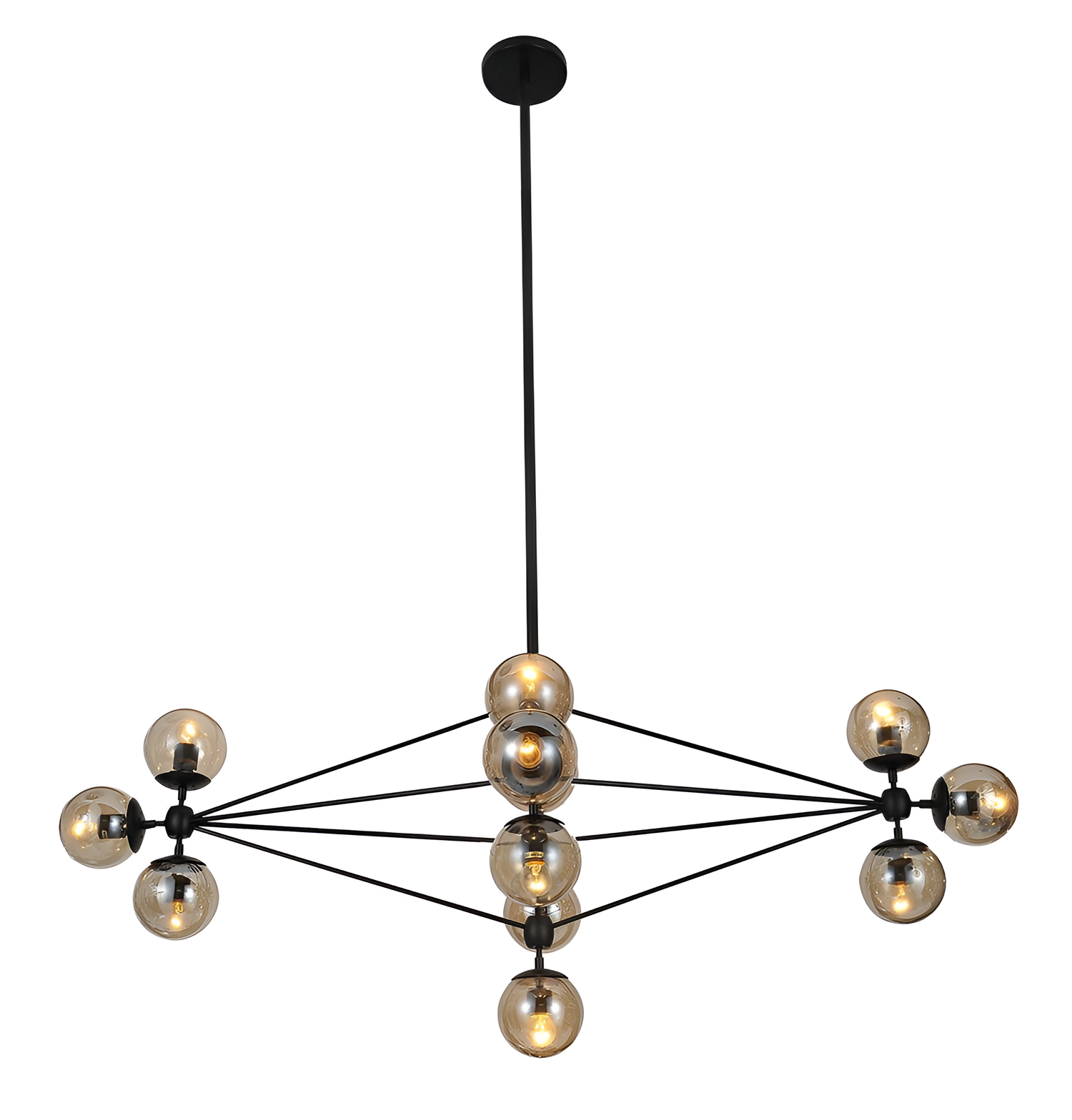 Jonatan 14-Light Carbon Steel Chandelier | Lighting | NordicAbode.com