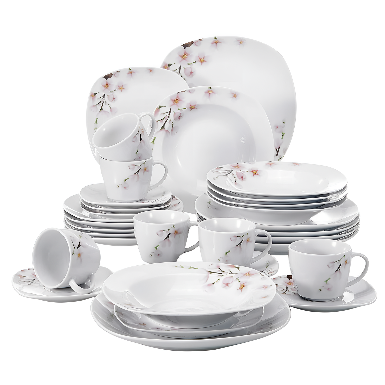 Annie 30-Piece Floral Porcelain Dinner Set | Dinnerware | NordicAbode.com