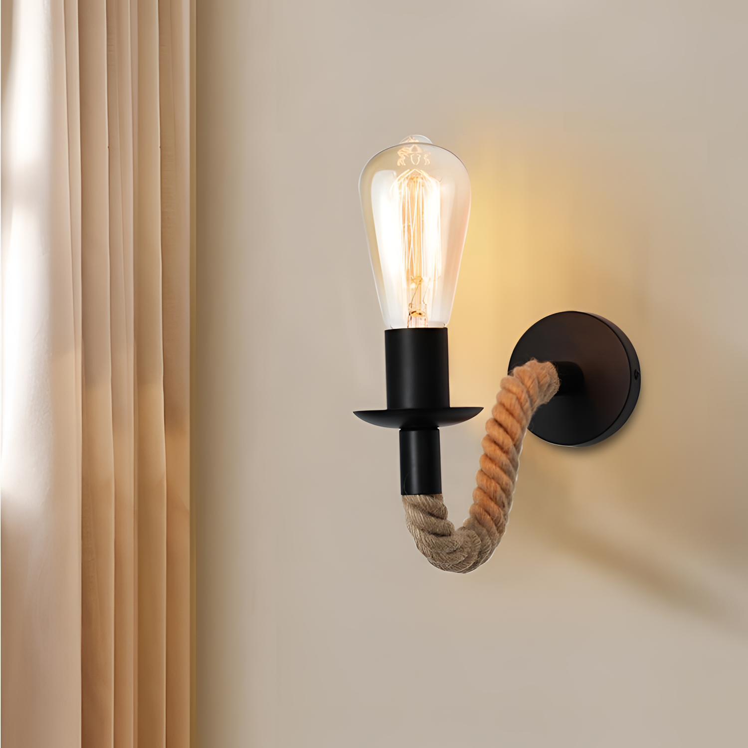 Hemp Vintage Hemp Rope Sconce | Lighting | NordicAbode.com