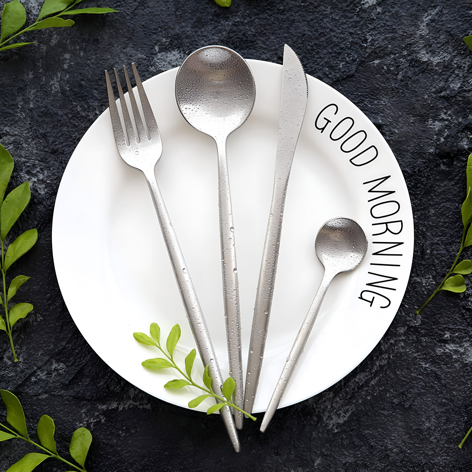 4 Psc Silver Cutlery Set | Tableware | NordicAbode.com