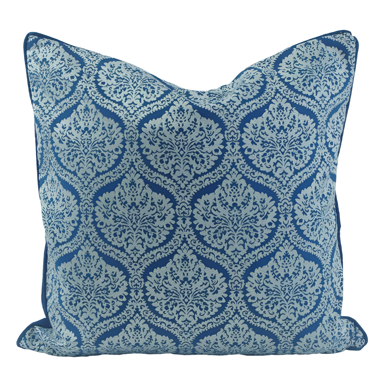 Royal Damask Cushion Cover - Royal Blue | Cushion Covers | NordicAbode.com