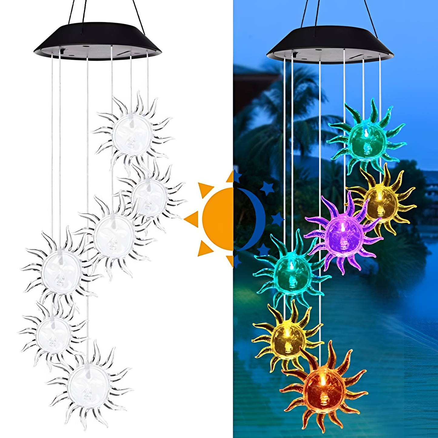 Led Solar Wind Chime Lights | Outdoor Decor | NordicAbode.com