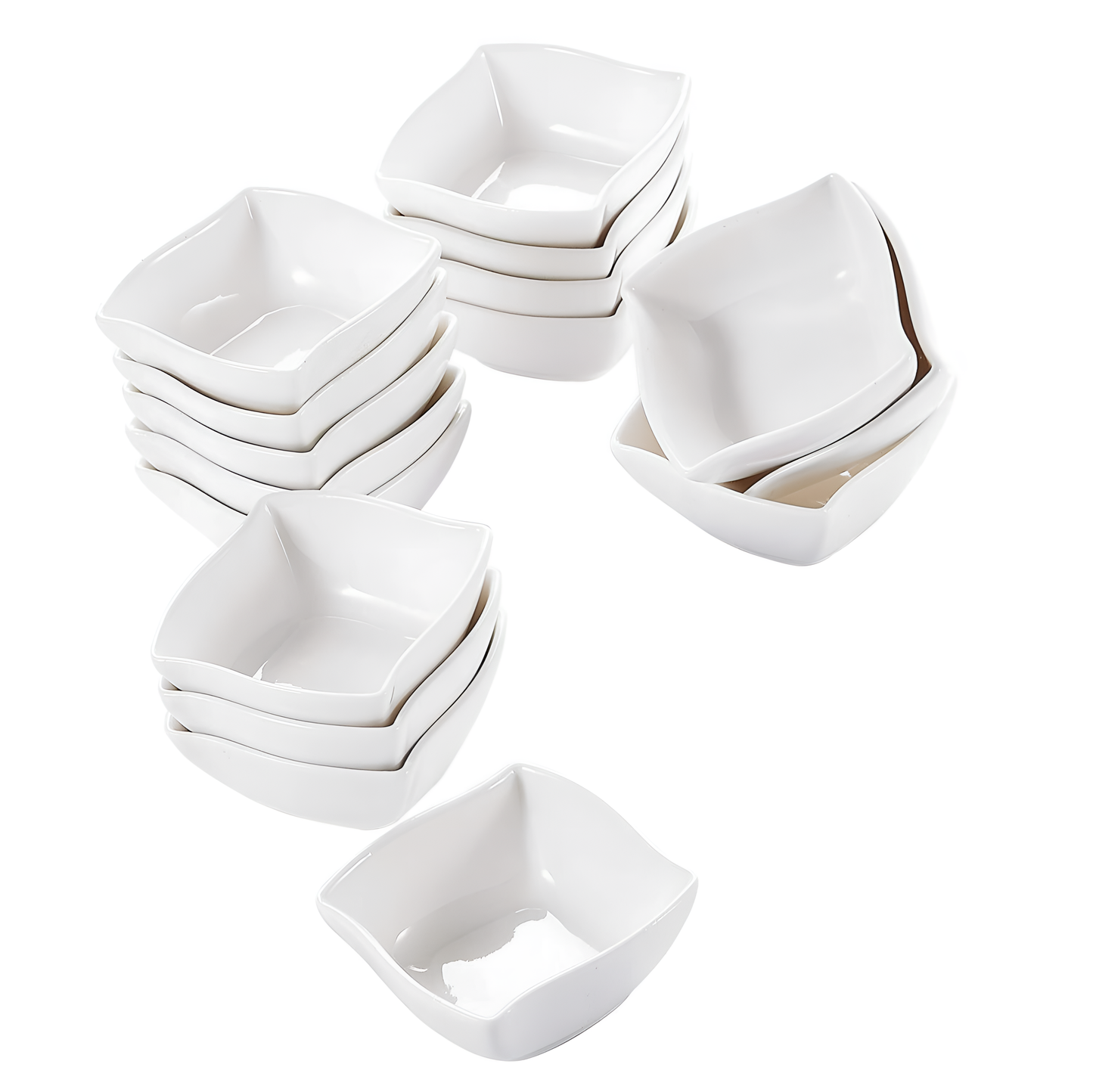 16-Piece White Porcelain Mini Ramekins | Tableware | NordicAbode.com