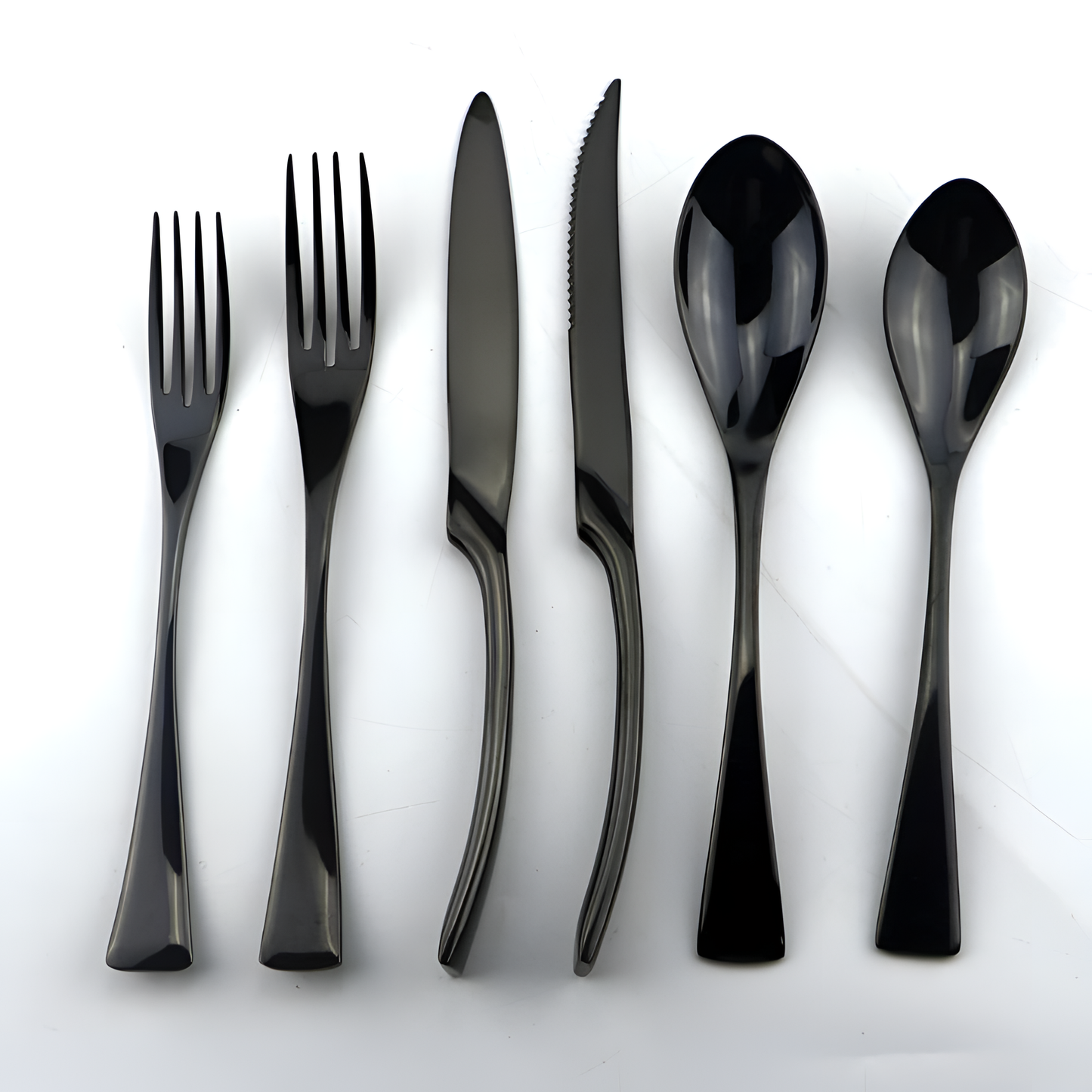 Jet Black Premium Cutlery Set | Kitchen | NordicAbode.com