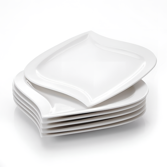 Series 6-Piece Ivory White Porcelain Dinner Plates | Dinnerware | NordicAbode.com