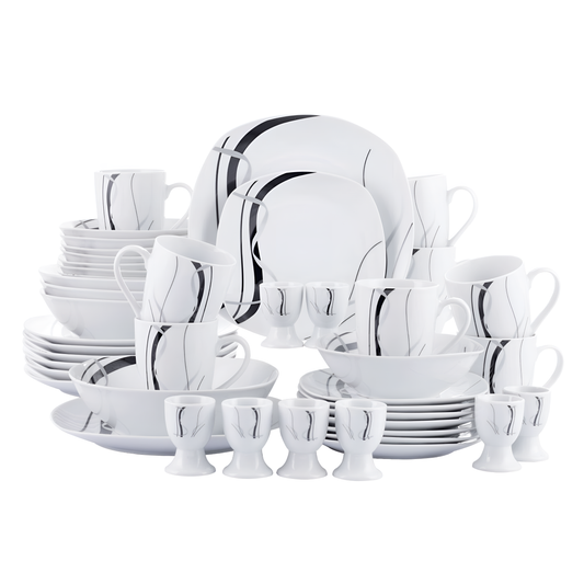 Fiona 44-Piece Porcelain Dinner Set | Dinnerware | NordicAbode.com