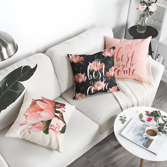 Peony Pink Peony Floral Cushions | Cushions | NordicAbode.com