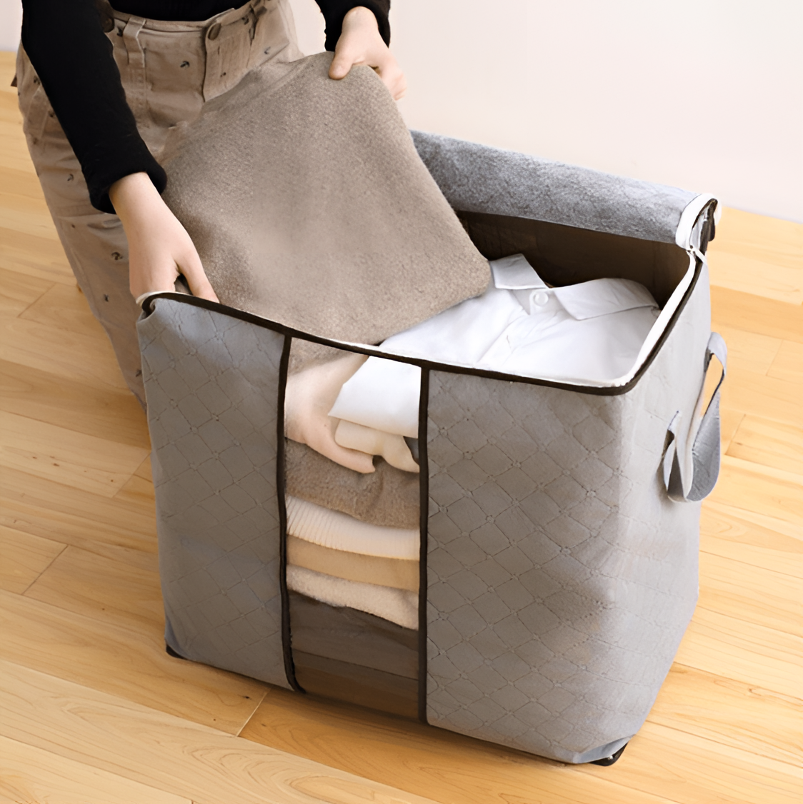 Bamboo Large Bamboo Charcoal Storage Bag | Storage | NordicAbode.com