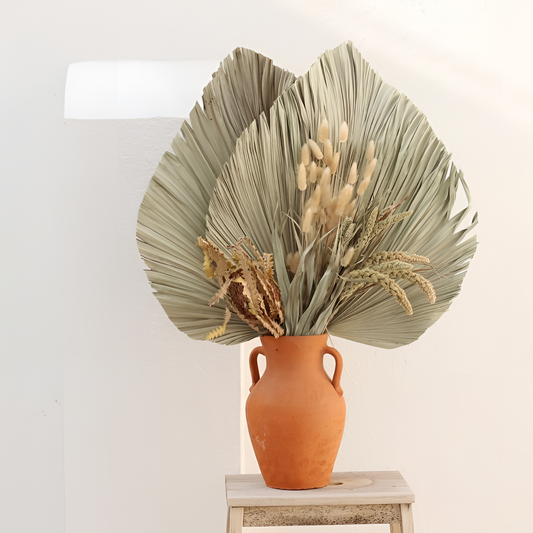 Alohaboho Tropical Dried Palm Leaf Fan | Tropical Decor | NordicAbode.com