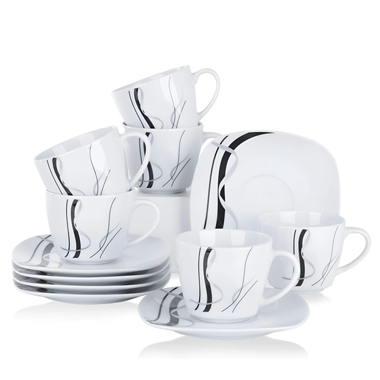 Fiona 12-Piece Porcelain Coffee Cup Set | Dinnerware | NordicAbode.com