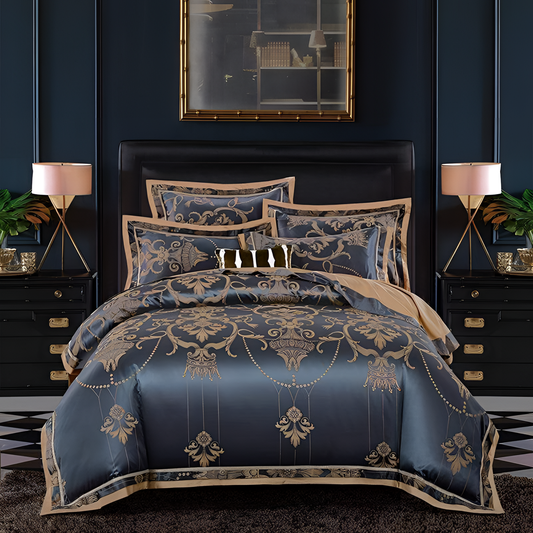 Luxury Silk Jacquard Duvet Cover Set | Bedding | NordicAbode.com