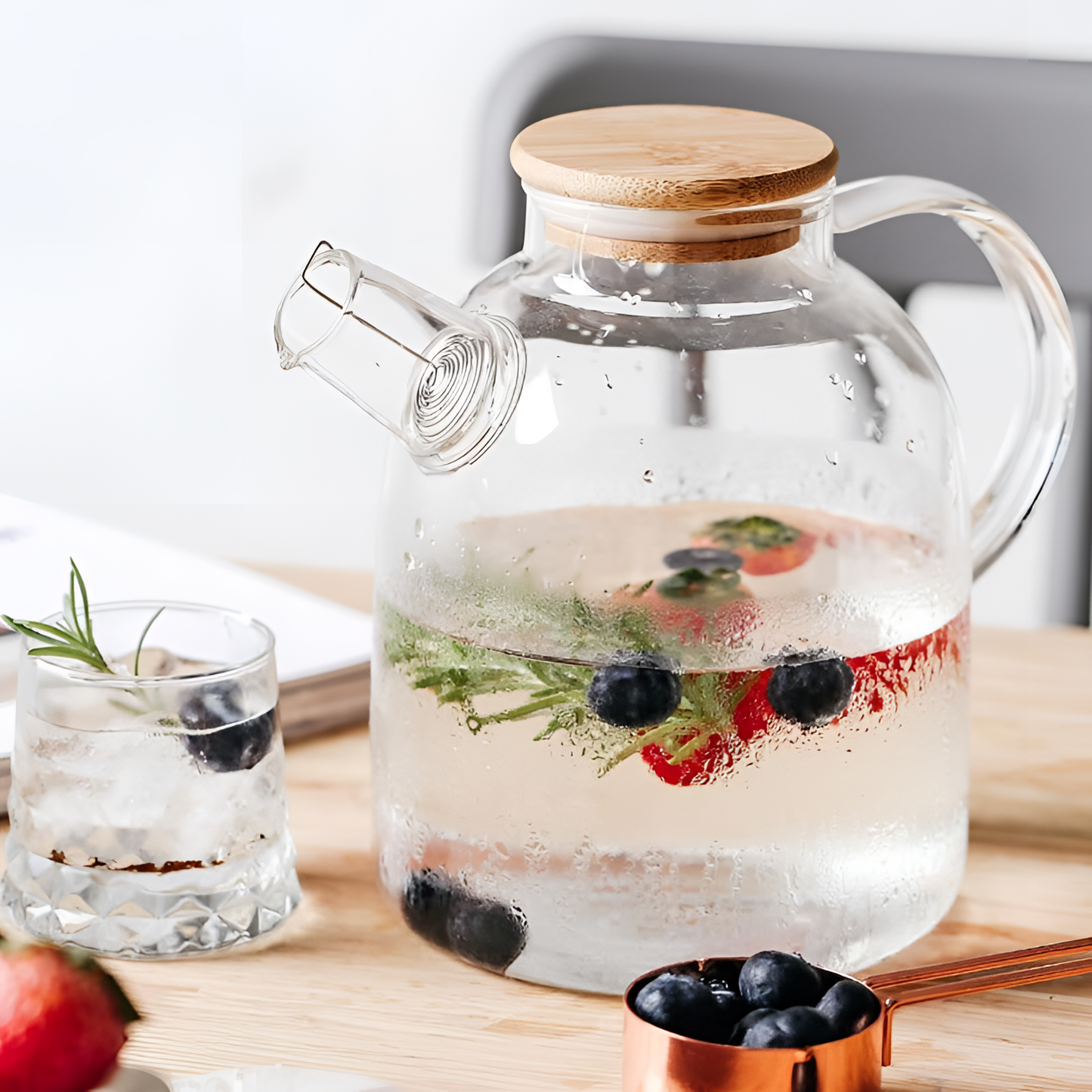 Glass Bamboo Lid Glass Tea Pot | Kitchenware | NordicAbode.com