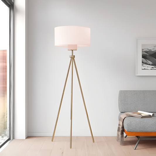 Chameli Contemporary Brass Tripod Floor Lamp | Lighting | NordicAbode.com