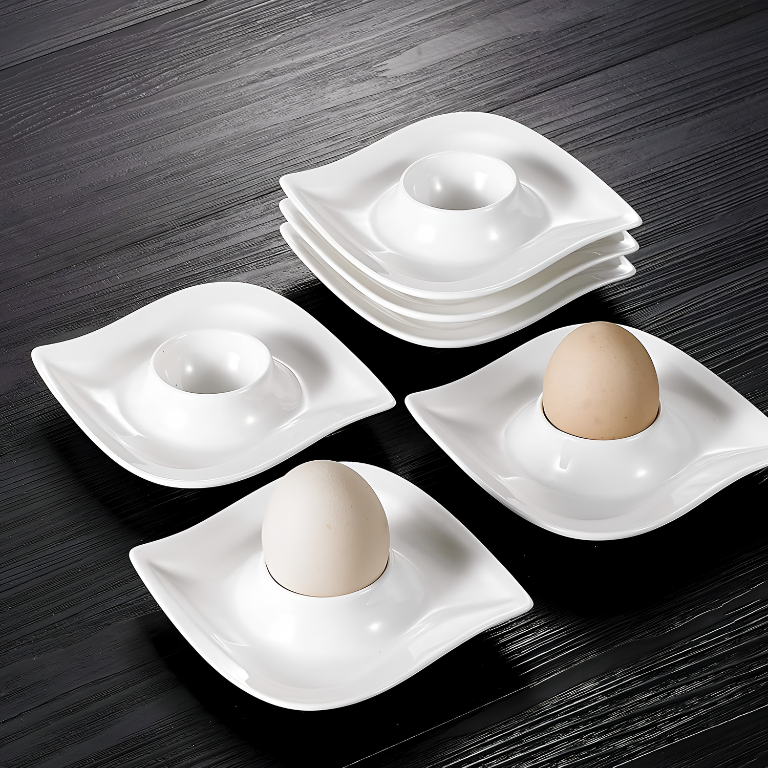 Elvira Elegant Porcelain Egg Cups Stand | Tableware | NordicAbode.com