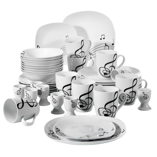 Melody Musical Note Porcelain Dinner Set | Dinnerware | NordicAbode.com