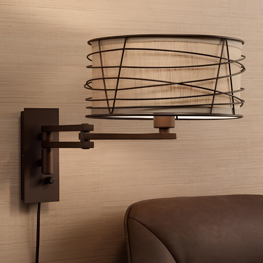 Franklin Rustic Swing Arm Wall Lamp | Lighting | NordicAbode.com