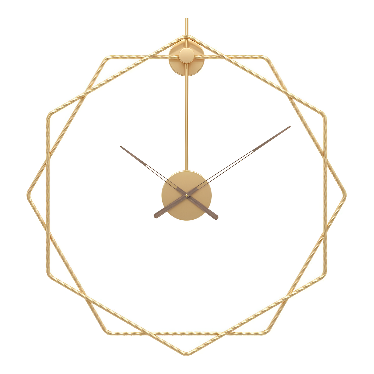 Magelio Minimalist Hexagon Clock - Gold | Wall Clocks | NordicAbode.com