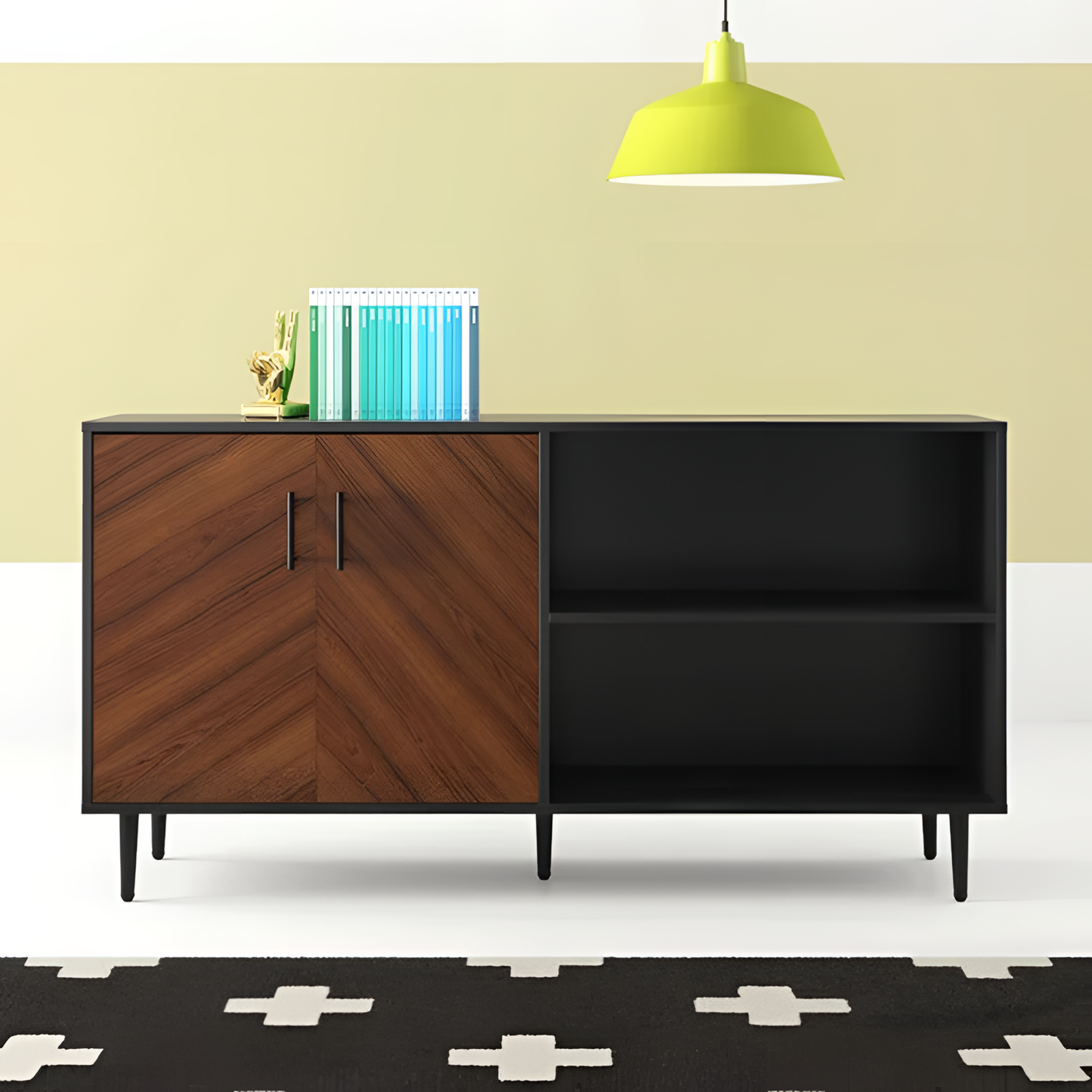 Keiko Modern TV Stand with Bookmatched Doors | Furniture | NordicAbode.com