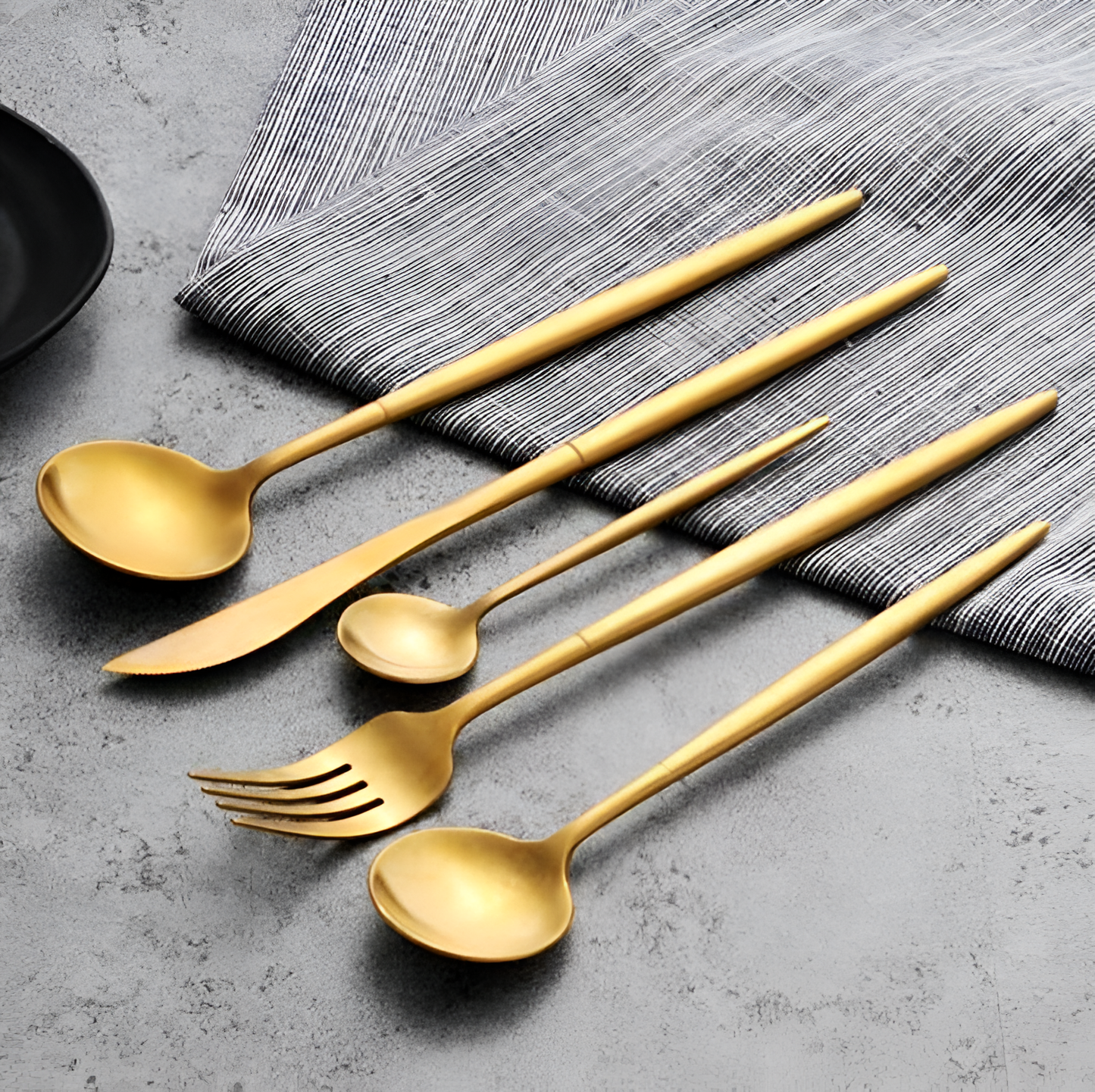 1 Gold Cutlery Set - 1pc | Dining | NordicAbode.com