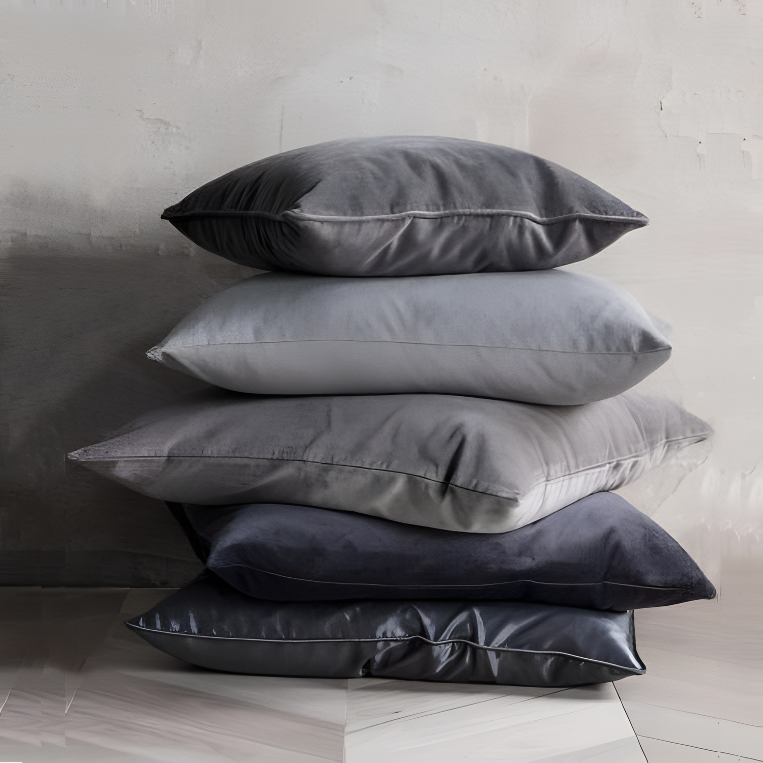 Grey Velvet Cushion Covers - Grey Tones | Cushion Covers | NordicAbode.com