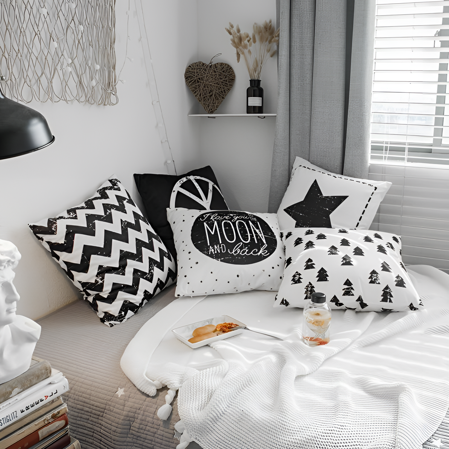 Nordic Geometric Plush Cushion Cover | Cushions | NordicAbode.com