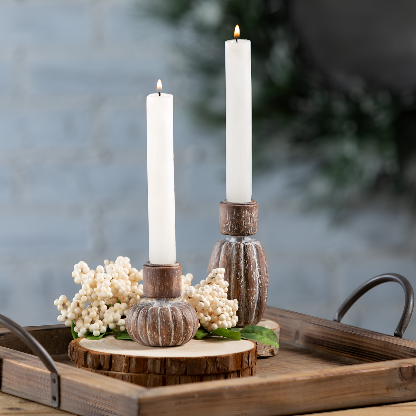 Pumpkin Carved Taper Candle Holders | Candle Holders | NordicAbode.com