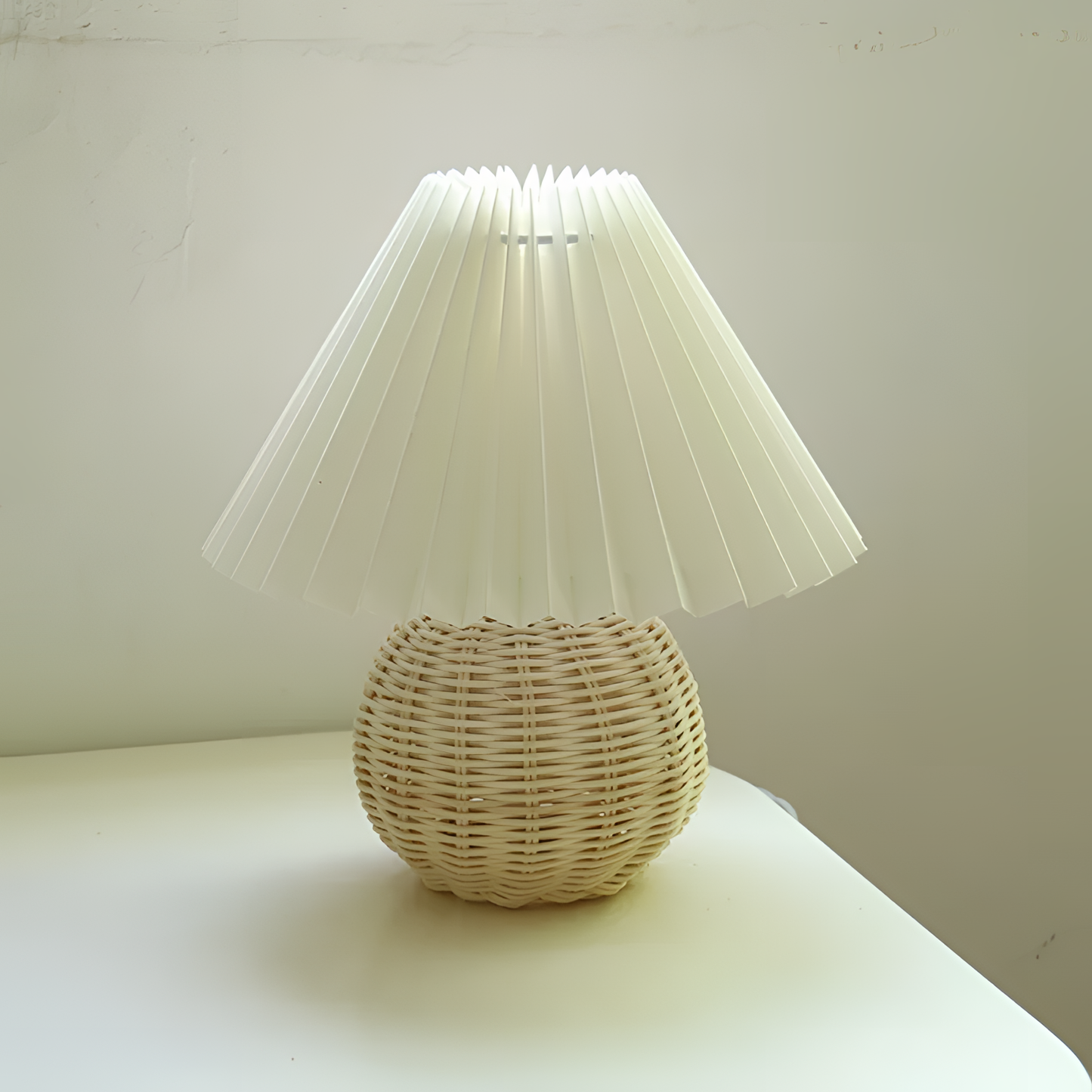 Vintage Rattan Table Lamp - Natural Materials | Lighting | NordicAbode.com