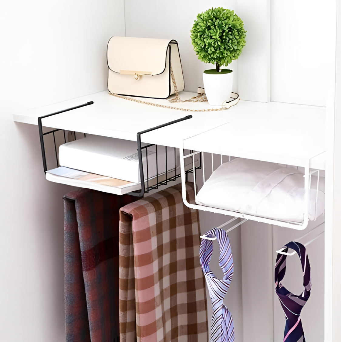 Hanging Basket Organizer Rack | Organization | NordicAbode.com