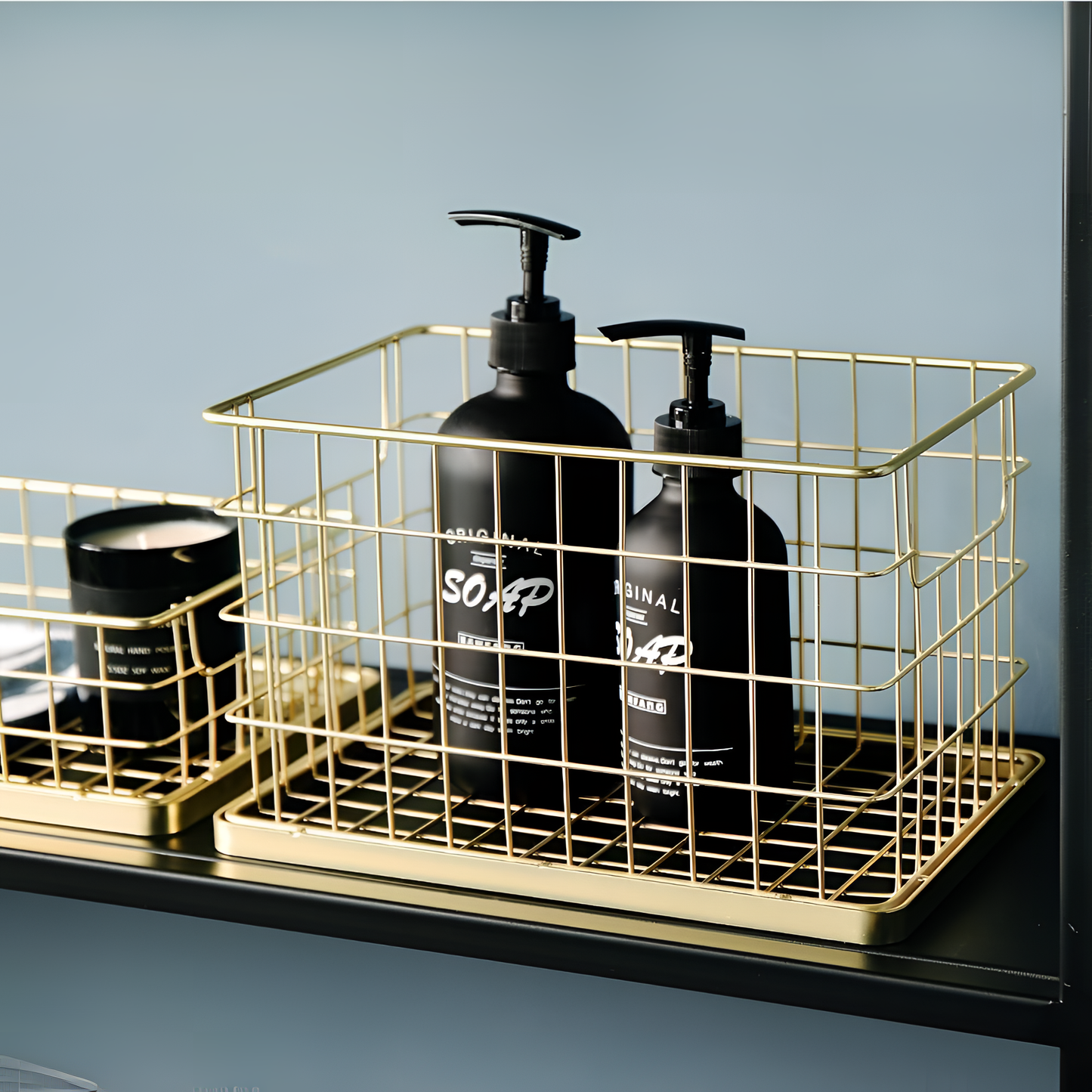 Gold Iron Storage Baskets | Baskets | NordicAbode.com