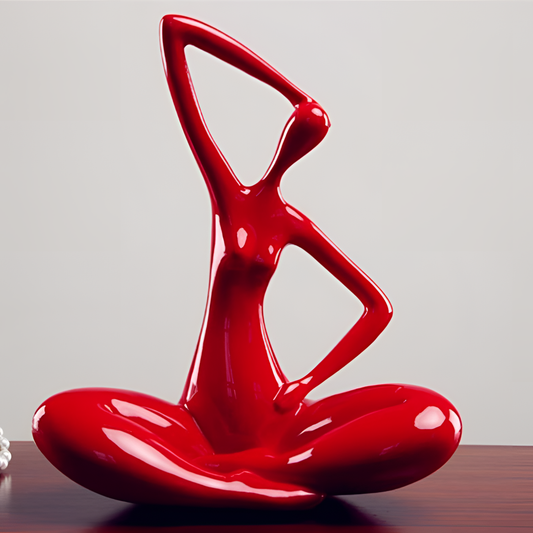 Abstract Artisan-Made Yoga Pose Statue | Statues | NordicAbode.com