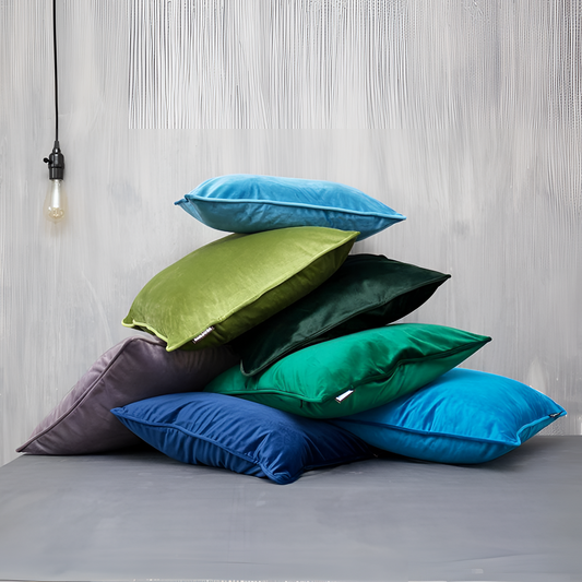 Piped Velvet Cushion Cover with Piped Edge | Cushions | NordicAbode.com