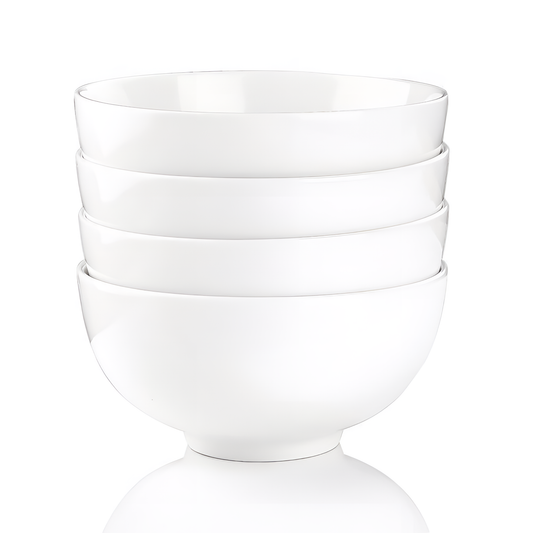 Ivory Simple White Ceramic Bowls | Tableware | NordicAbode.com