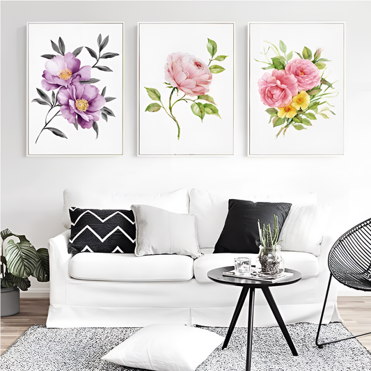 Watercolour Peony Watercolor Wall Art | Wall Art | NordicAbode.com