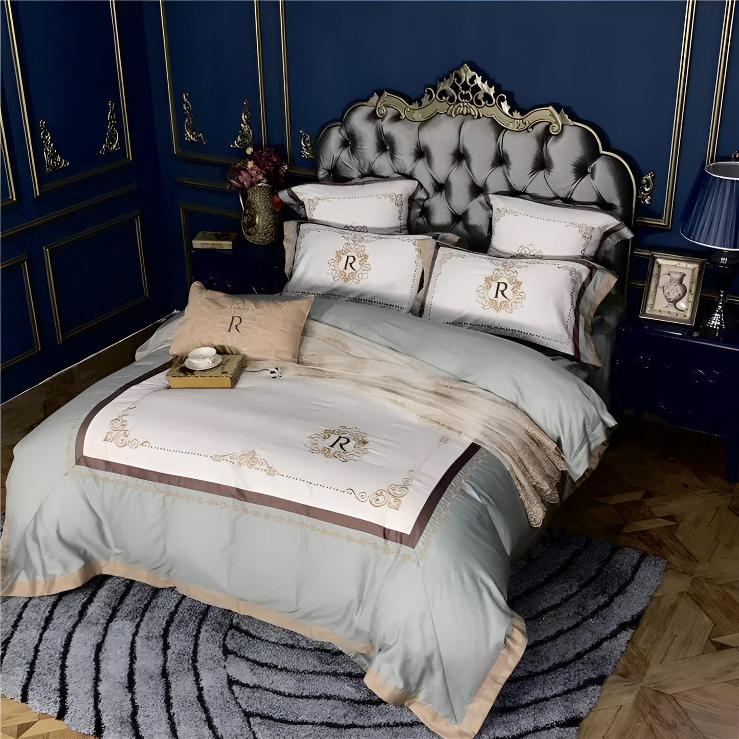 Royal Dark Serene Duvet Cover Set | Bedding | NordicAbode.com