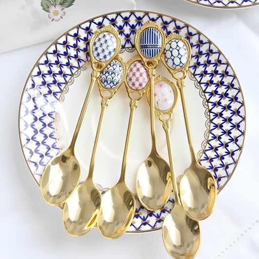 4Pcs/Set 4-Piece Art Deco Teaspoons Set | Tableware | NordicAbode.com