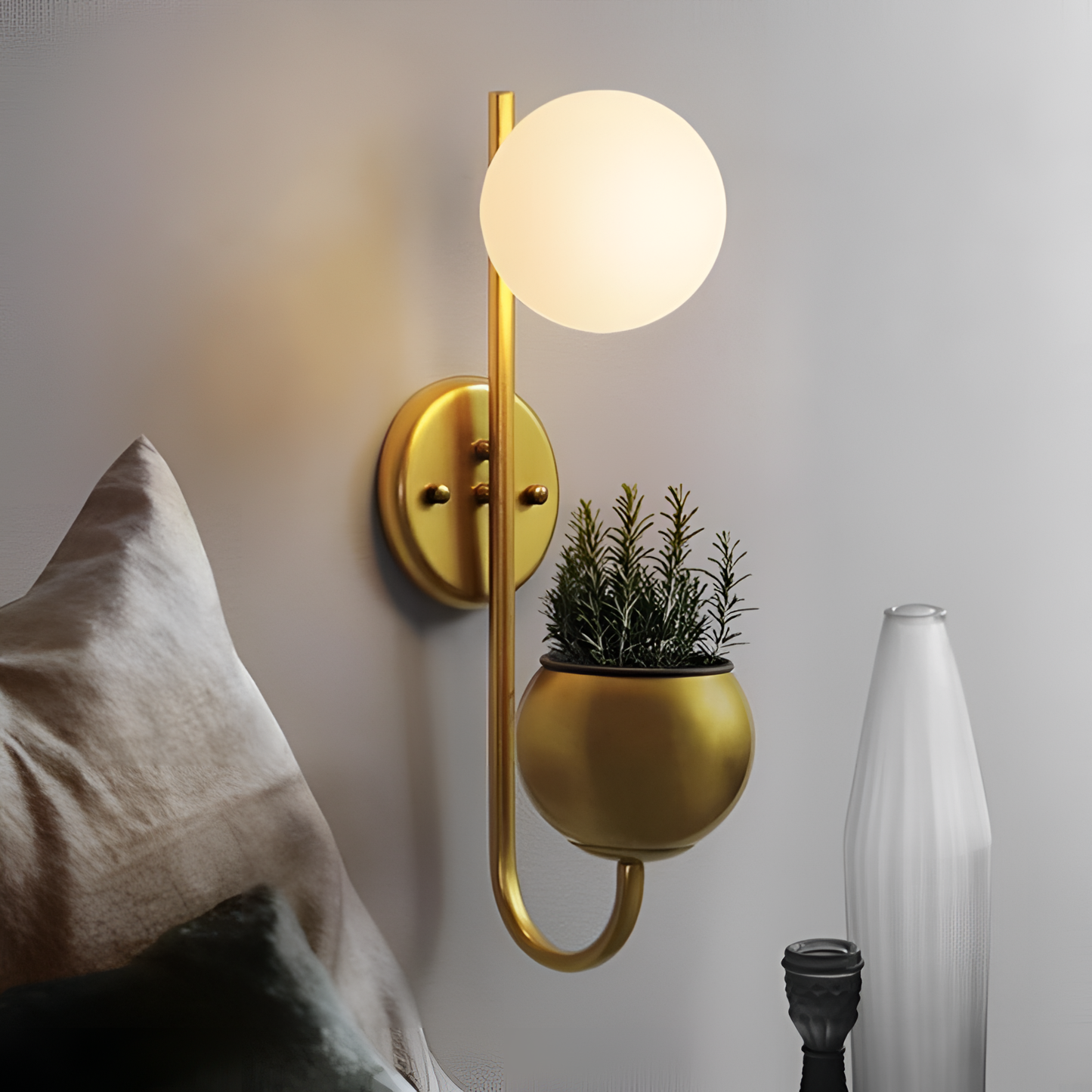 Hiram Nordic Planter Wall Lamp | Lighting | NordicAbode.com