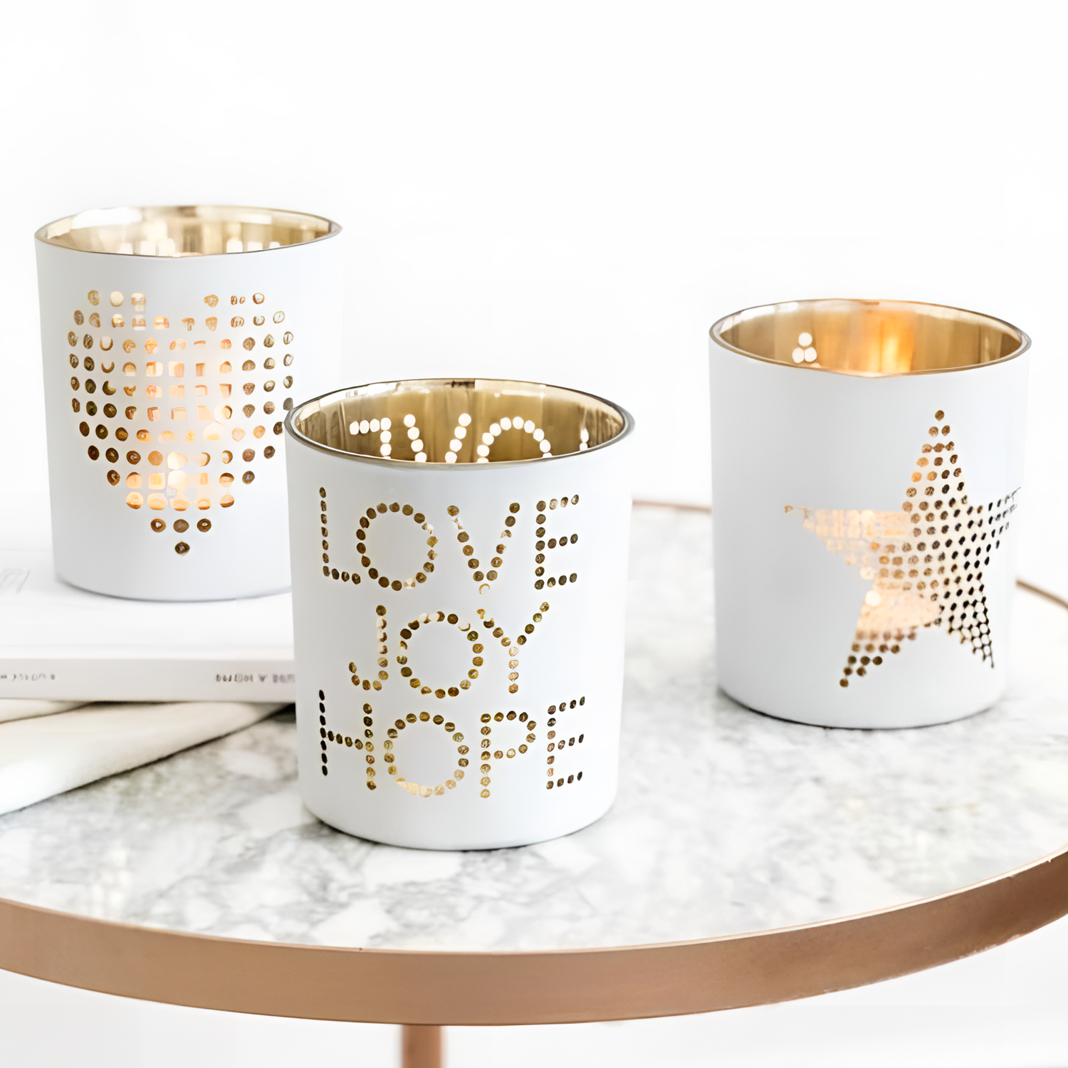 Gold Star Candleholder - Glass | Candleholders | NordicAbode.com